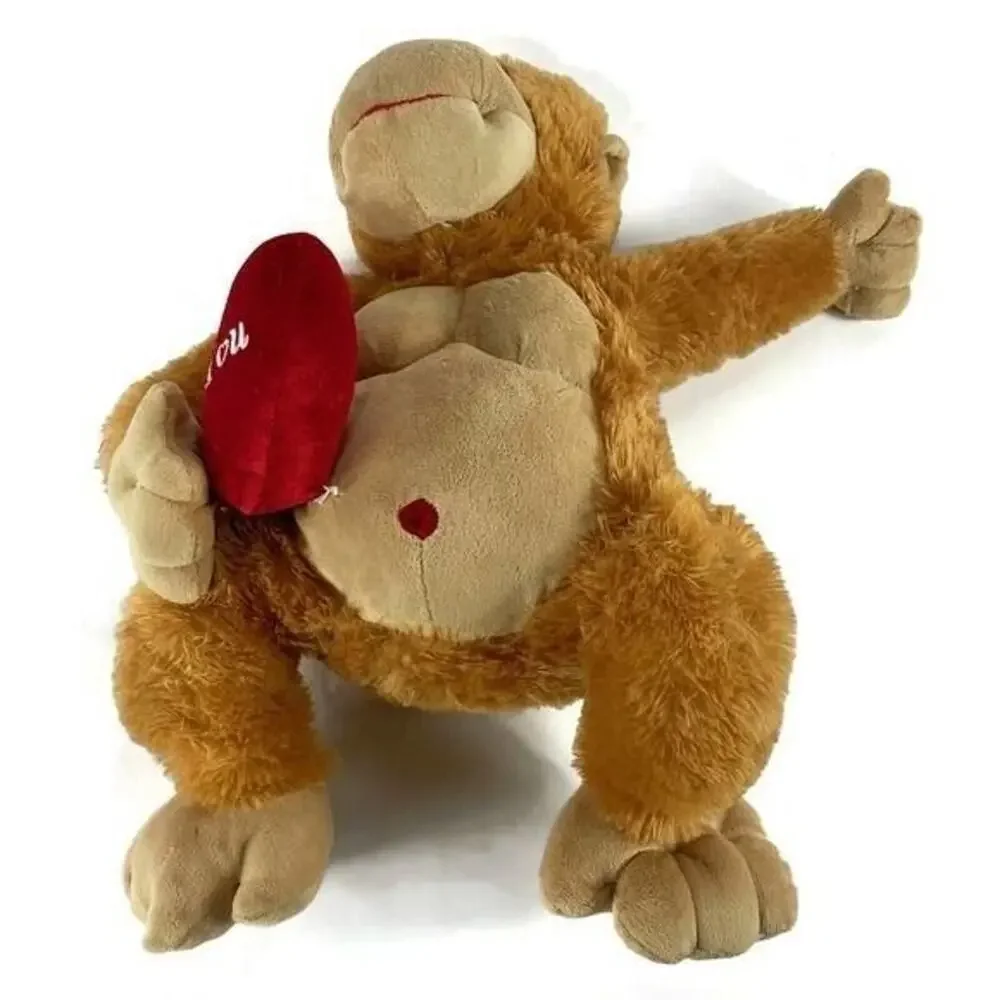 Ape Over You Monkey Plush With 2 Dimensional Sad Eyes Brown 18
